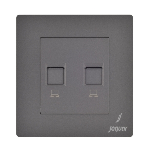 Picture of Double Computer Socket - Grey