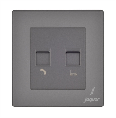 Picture of Telephone & Computer Socket - Grey
