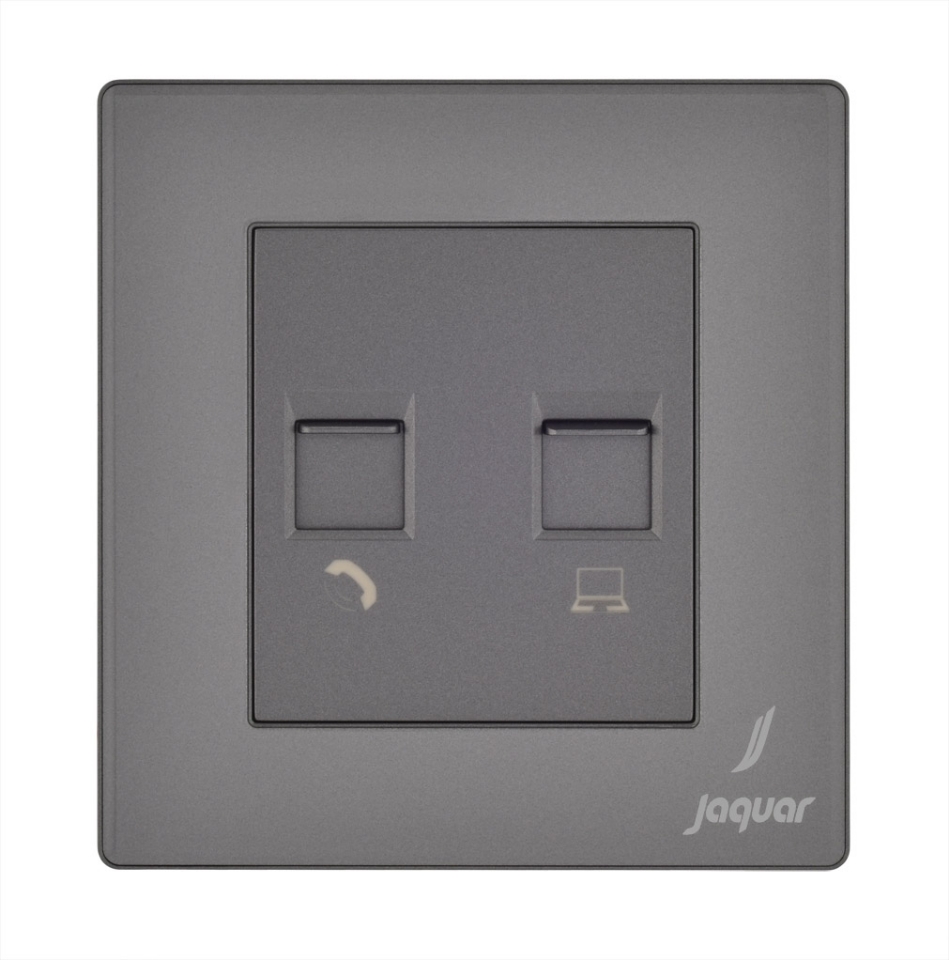 Picture of Telephone & Computer Socket - Grey