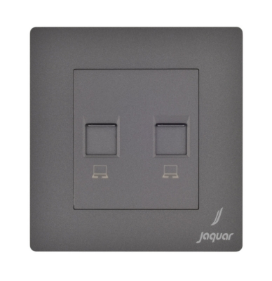 Picture of Double Computer Socket - Grey