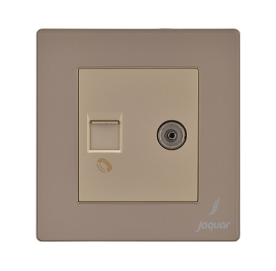 Picture of Television & Telephone Socket - Gold