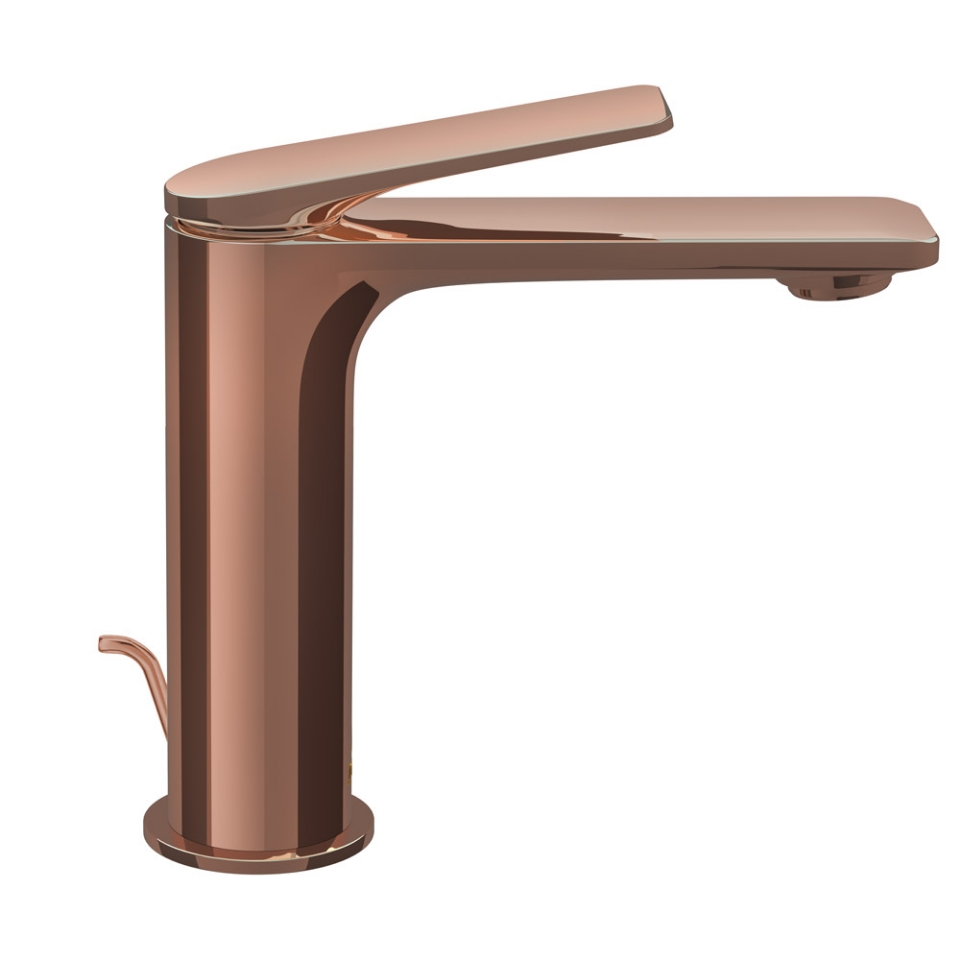 Picture of Single Lever Extended Basin Mixer with Popup Waste - Blush Gold PVD