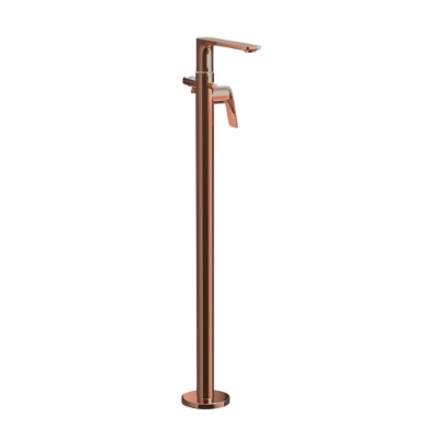 Picture of Exposed Parts of Floor Mounted Single Lever Bath Mixer - Blush Gold PVD