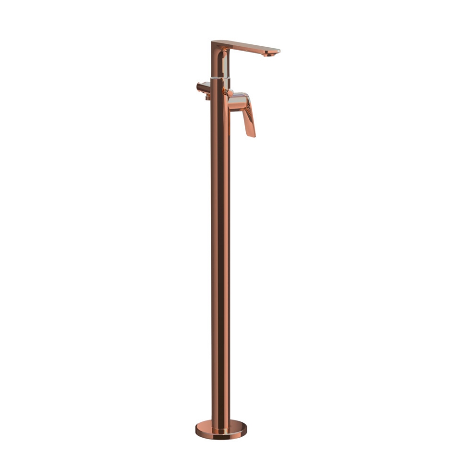 Picture of Exposed Parts of Floor Mounted Single Lever Bath Mixer - Blush Gold PVD