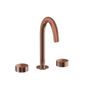 Picture of 3-Hole Basin Mixer with Pipe Spout - Blush Gold PVD