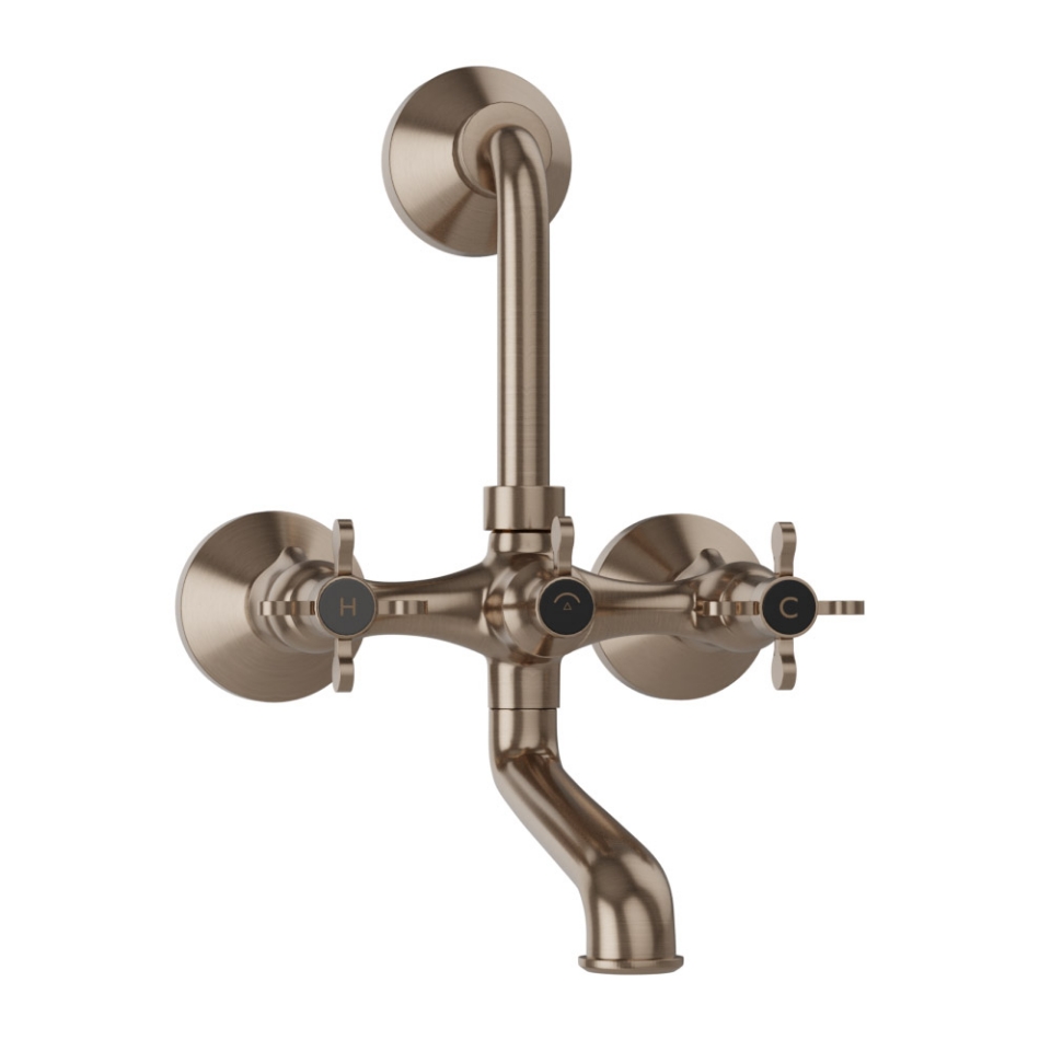 Picture of Wall Mixer with Provision For Overhead Shower - Gold Dust