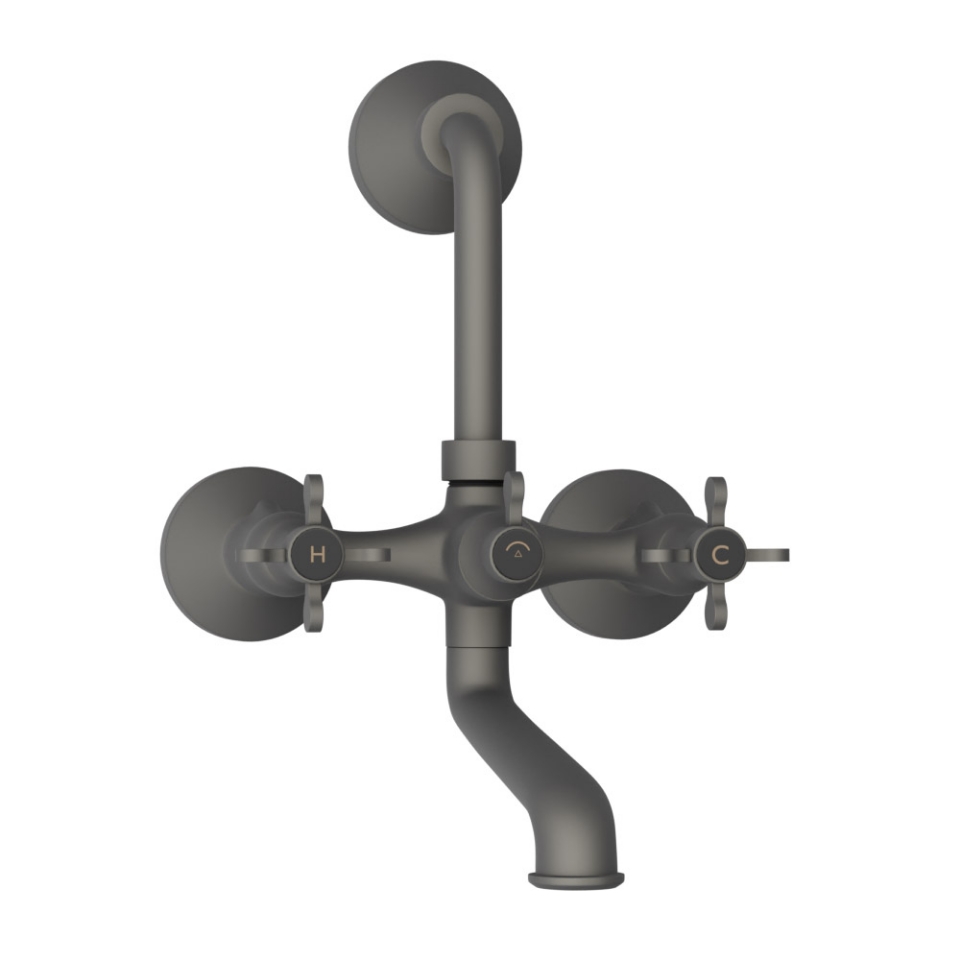 Picture of Wall Mixer with Provision For Overhead Shower - Graphite
