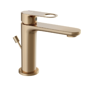 Picture of Single Lever Basin Mixer with Popup - Auric Gold