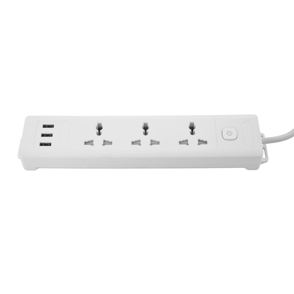 Picture of EXTENSION BOARD, 3 SOCKET 3 USB