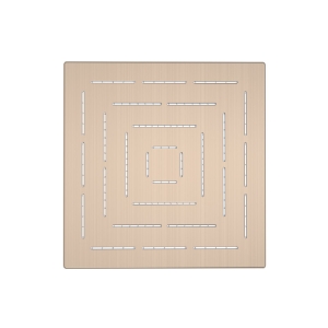Picture of Square Shape Single Flow Maze Overhead Shower - Gold Dust
