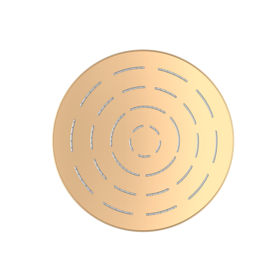 Picture of Round Shape Single Flow Maze Overhead Shower - Auric Gold