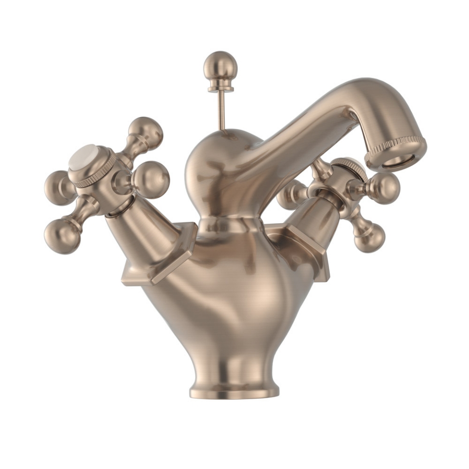 central hole basin mixer with popup waste gold dust Jaquar