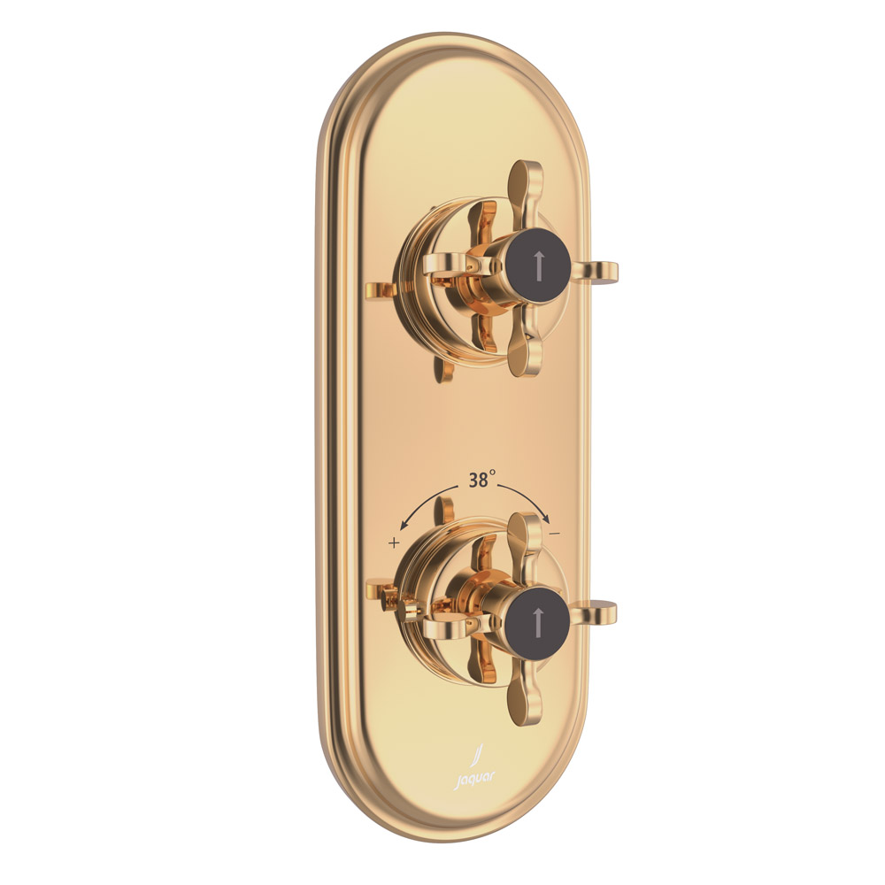 Thermostatic Shower Mixer Exposed Part Full Gold JAQUAR Jaquar