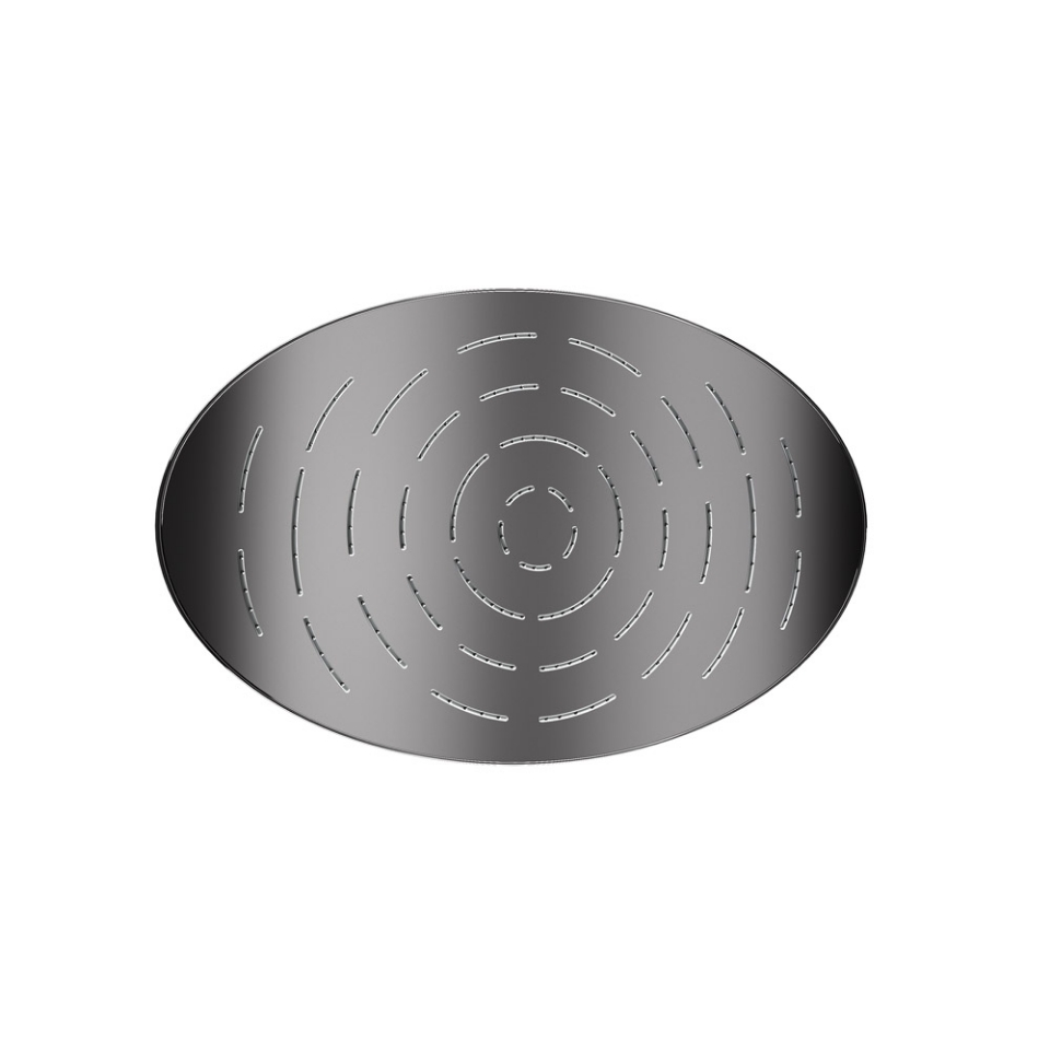 Picture of Maze Overhead Shower 340X220mm Oval Shape Single Flow - Black Chrome