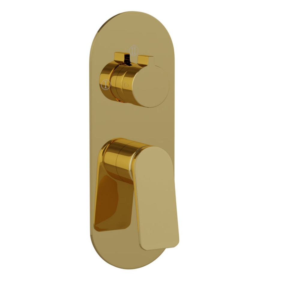 Picture of Aquamax Exposed Part Kit of Single Lever Shower Mixer with 3-way diverter - Gold Bright PVD
