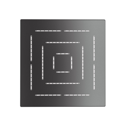 Picture of Square Shape Single Flow Maze Overhead Shower - Black Chrome