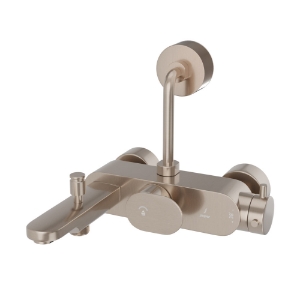 Picture of Exposed Thermostatic Bath & Shower Mixer 3-in-1  System - Gold Dust