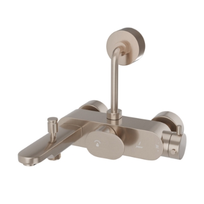 Picture of Exposed Thermostatic Bath & Shower Mixer 3-in-1  System - Gold Dust
