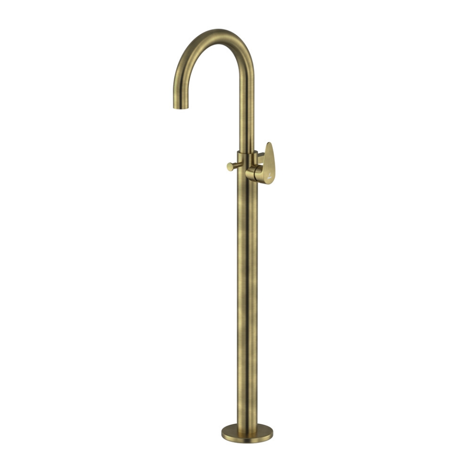Picture of Exposed Parts of Floor Mounted Single Lever Bath Mixer - Antique Bronze