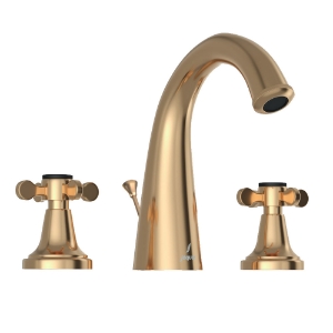 Picture of 3-Hole Basin Mixer with Popup Waste System - Auric Gold