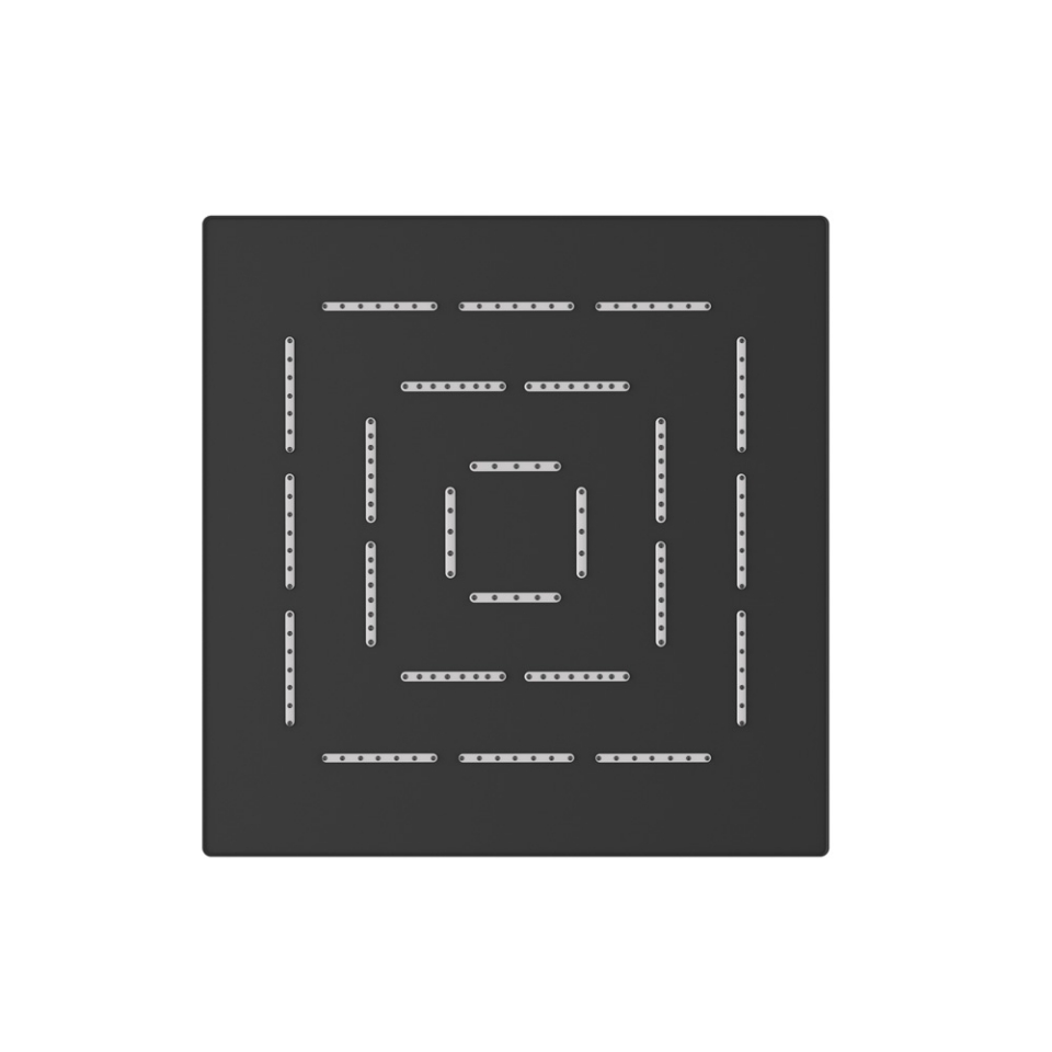Picture of Square Shape Single Flow Maze Overhead Shower - Black Matt