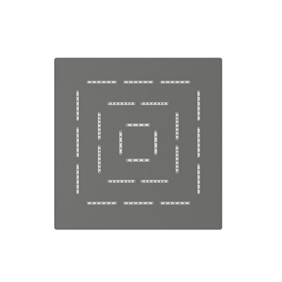 Picture of Square Shape Single Flow Maze Overhead Shower - Graphite
