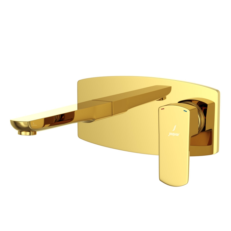 Picture of Exposed Part Kit of Single Lever Basin Mixer Wall Mounted - Gold Bright PVD