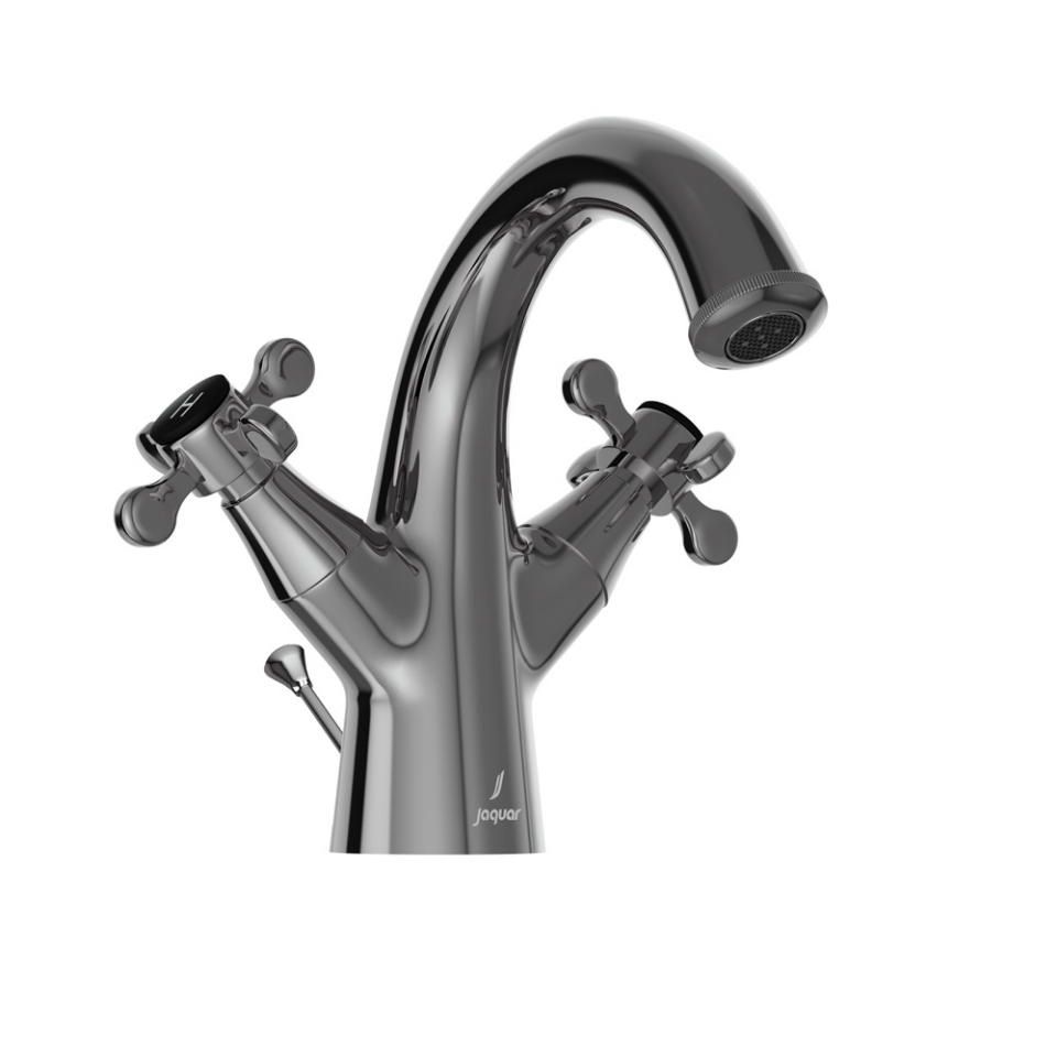 Picture of Central Hole Basin Mixer with Popup Waste System - Black chrome