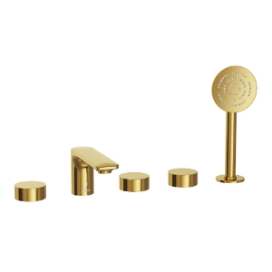 Picture of 5-Hole Bath Tub Mixer - Gold Bright PVD