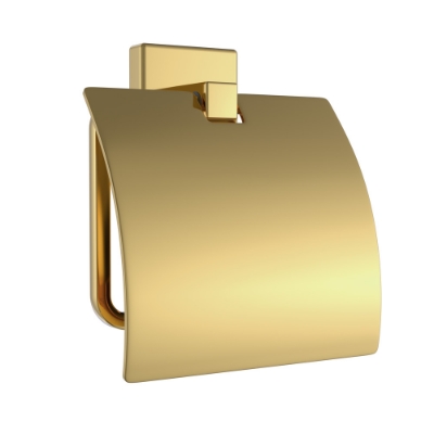 Picture of Toilet Roll Holder with Flap - Gold Bright PVD