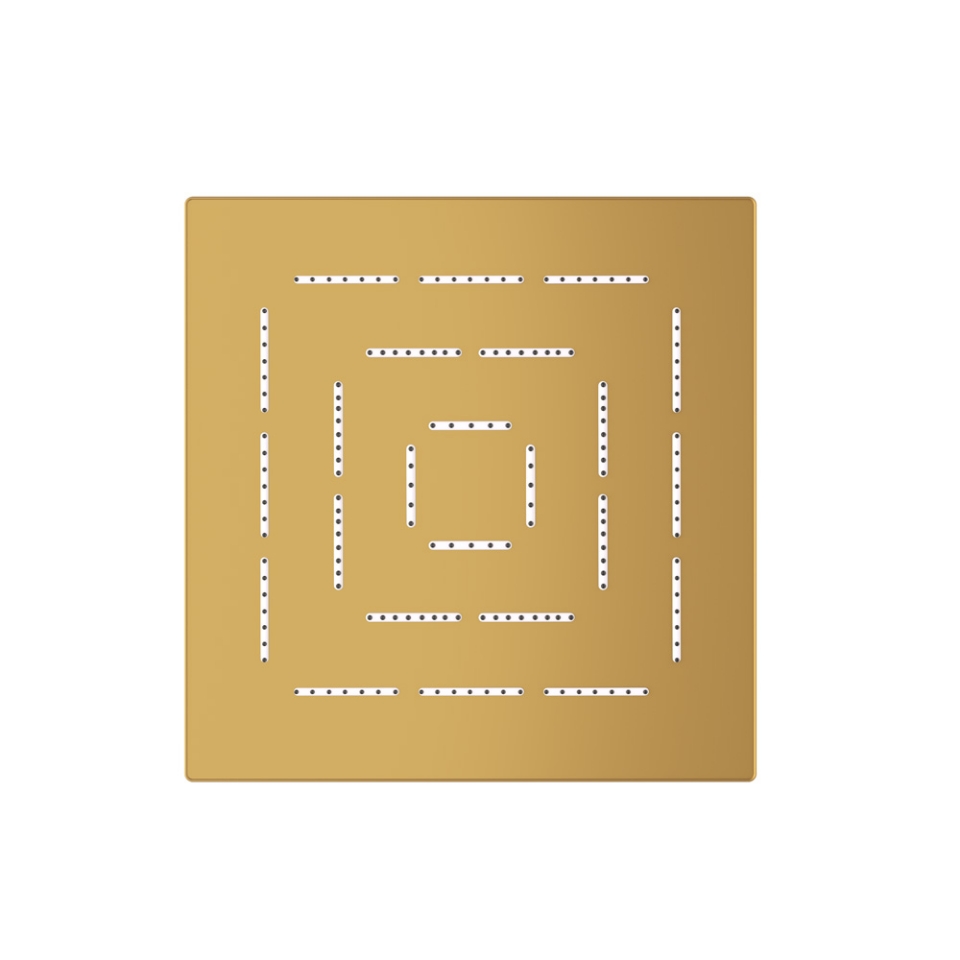 Picture of Square Shape Single Flow Maze Overhead Shower - Gold Matt PVD