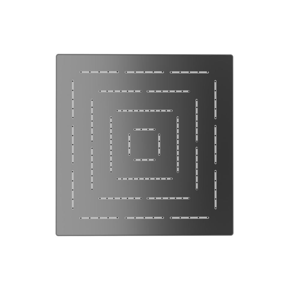 Picture of Square Shape Single Flow Maze Overhead Shower - Black Chrome