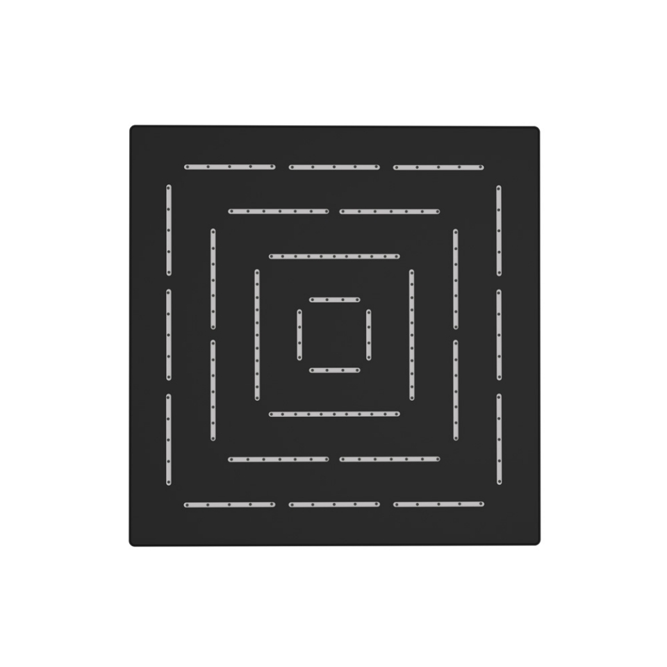 Picture of Square Shape Single Flow Maze Overhead Shower - Black Matt