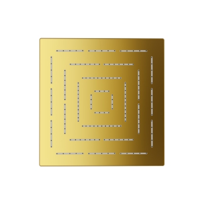 Picture of Square Shape Single Flow Maze Overhead Shower - Gold Bright PVD