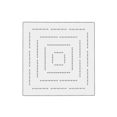 Picture of Square Shape Single Flow Maze Overhead Shower - White Matt