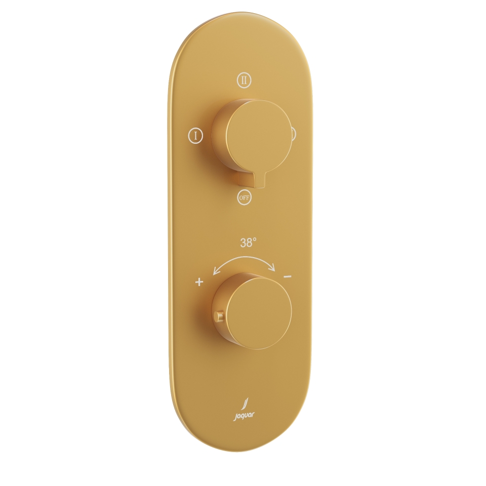 Picture of Aquamax Thermostatic Shower Mixer With 3-Way Diverter - Gold Matt PVD