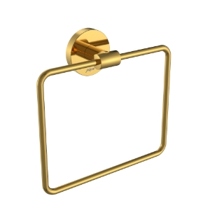 Picture of Towel Ring Square with Round Flange - Gold Bright PVD