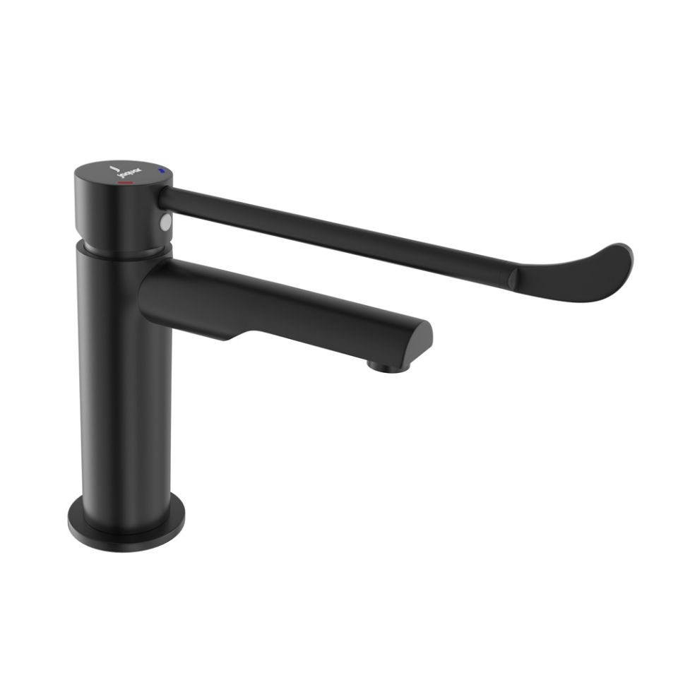 Picture of Florentine Prime Single Lever Surgical Purpose Elbow Action Basin Mixer - Black Matt