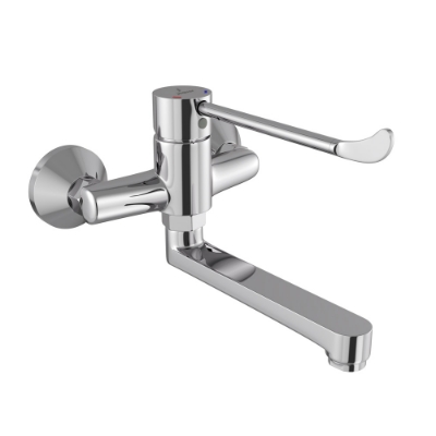 Picture of Single Lever Surgical Purpose Elbow Action Sink Mixer (Wall Mounted) - Chrome