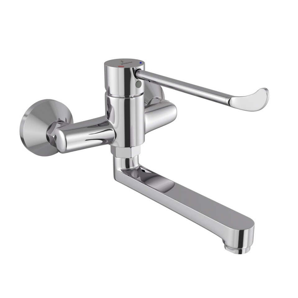 Picture of Single Lever Surgical Purpose Elbow Action Sink Mixer (Wall Mounted) - Chrome
