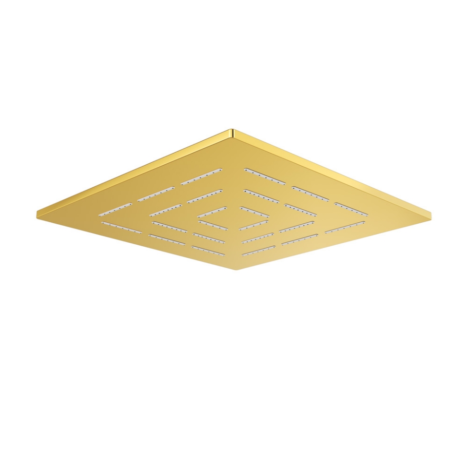 Picture of Square Shape Single Flow Maze Overhead Shower - Gold Bright PVD