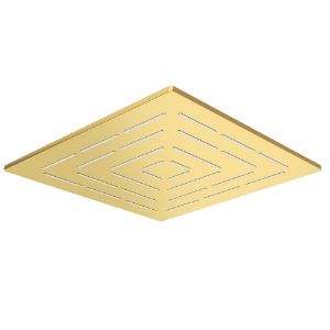 Picture of Square Shape Single Flow Maze Overhead Shower - Gold Bright PVD