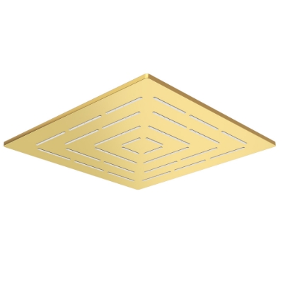 Picture of Square Shape Single Flow Maze Overhead Shower - Gold Bright PVD