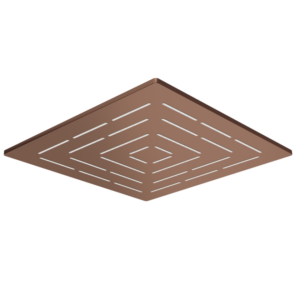 Picture of Square Shape Single Flow Maze Overhead Shower - Blush Gold PVD
