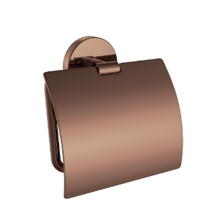 Picture of Toilet Roll Holder with Flap - Blush Gold Bright PVD