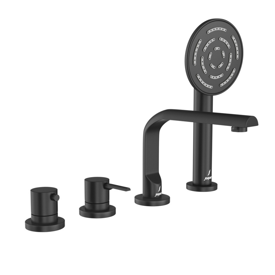 Picture of 4-Hole Thermostatic Bath & Shower Mixer - Black  Matt