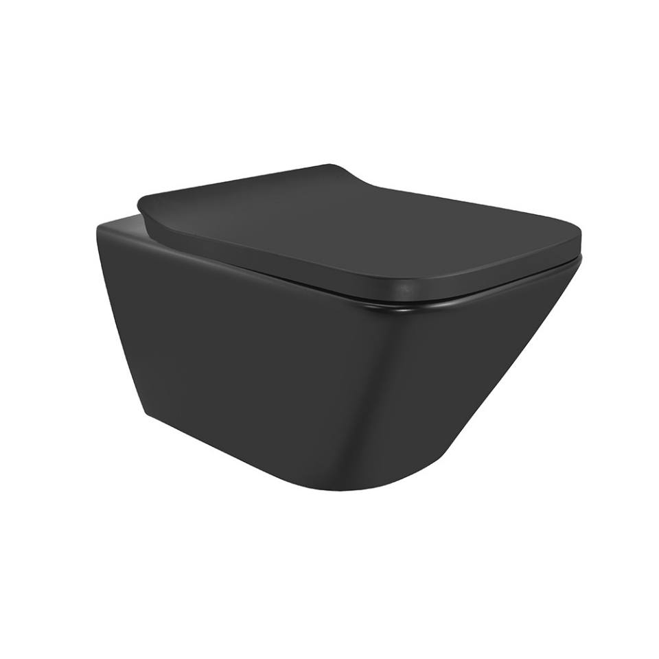 Picture of Rimless Blind Installation Wall Hung WC - Black Matt