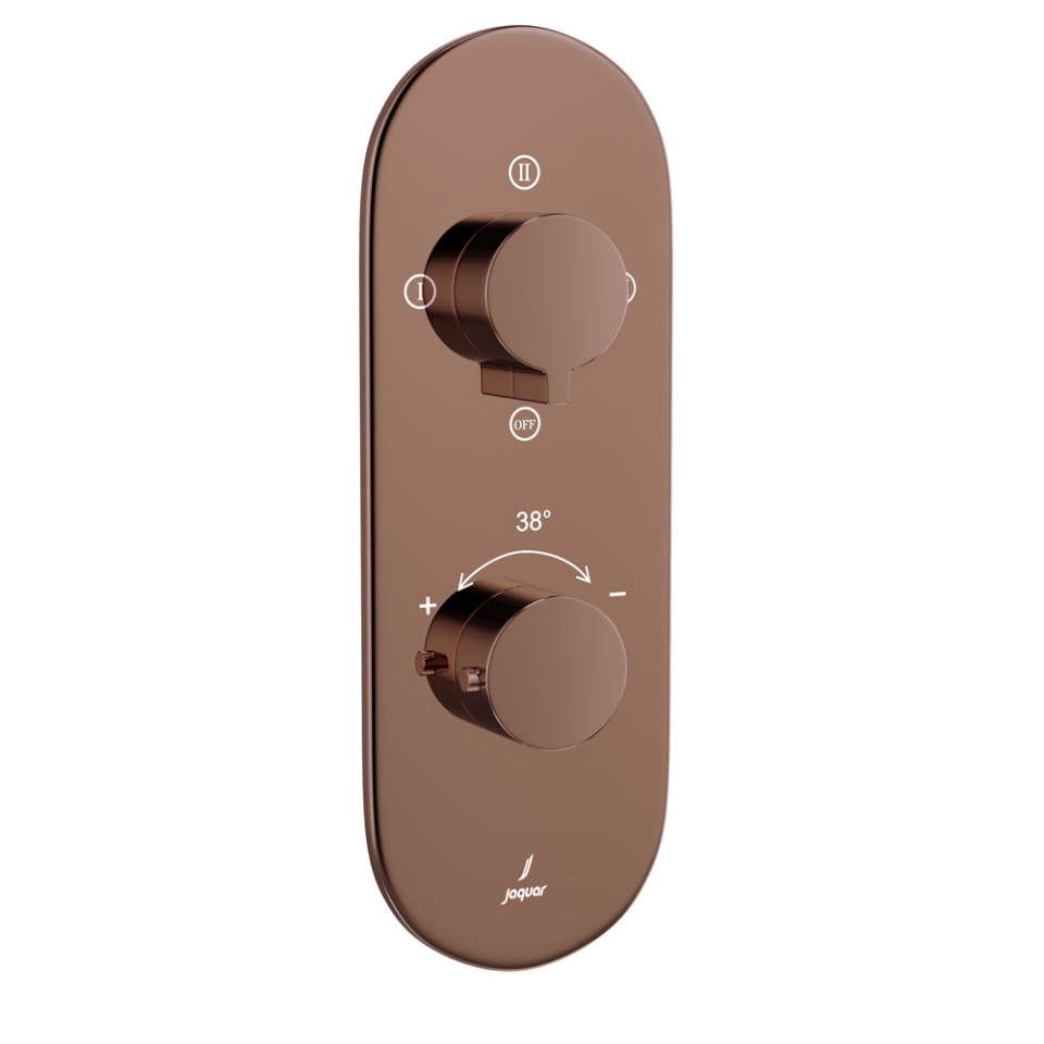 Picture of Aquamax Thermostatic Shower Mixer With 3-Way Diverter - Blush Gold PVD