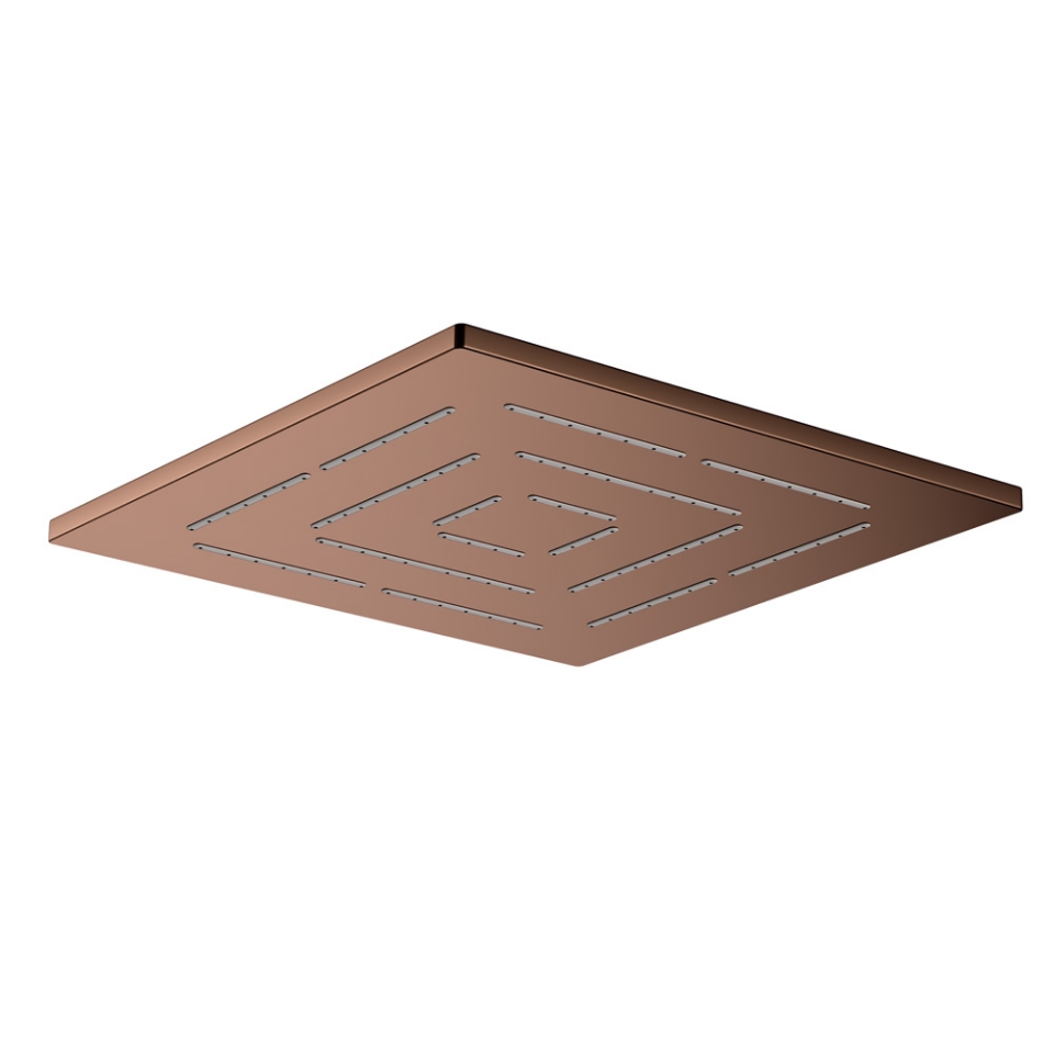 Picture of Square Shape Single Flow Maze Overhead Shower - Blush Gold Bright PVD