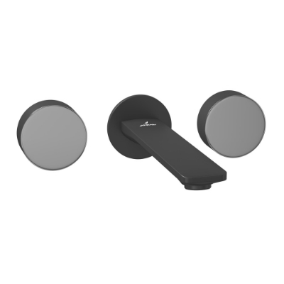 Picture of Exposed Part Kit of Two Concealed Stop Cocks - Lever: Black Chrome | Body: Black Matt